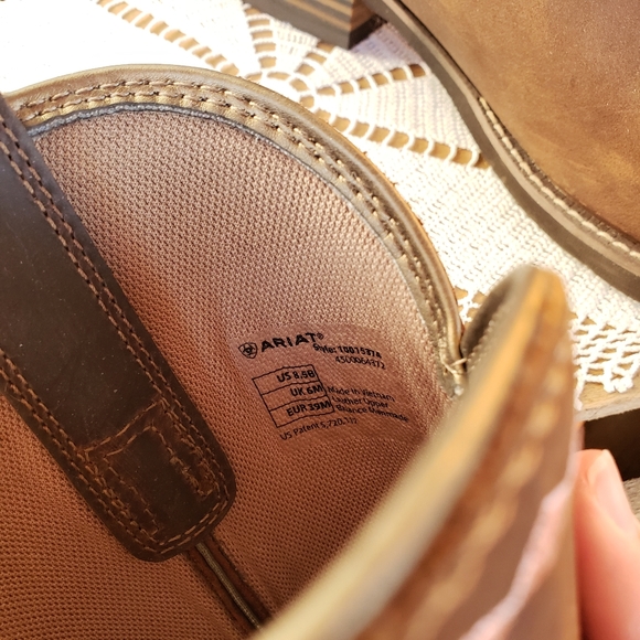 **SOLd*thankyou🌸💕Ariat Unbridled Roper• Leather Cowgirl Boots•Brown Leather - Picture 12 of 16